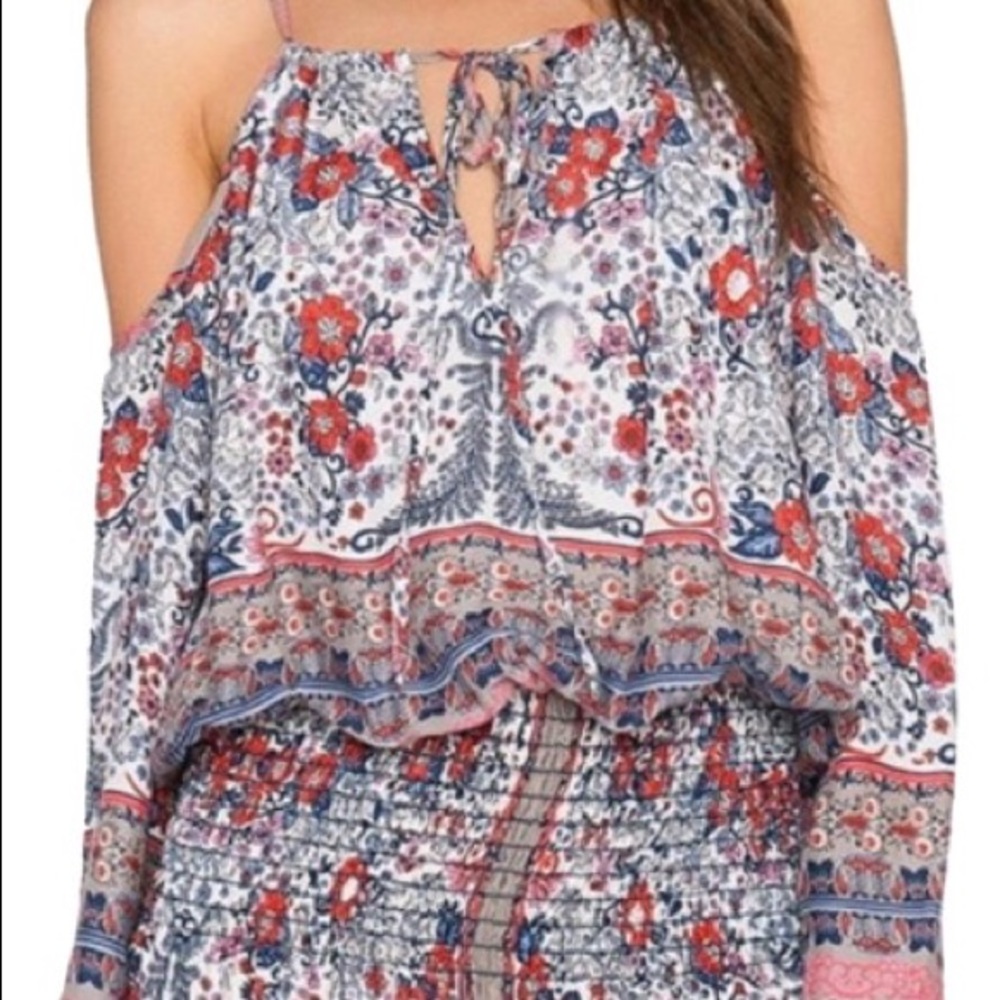 Blue Life Multicolor Shirred Waste Dress